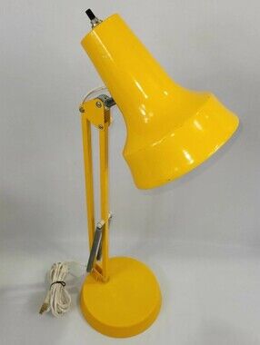 Luxor Vintage Lamp Yellow Metal Articulating Desk 22" Drafting Table Light